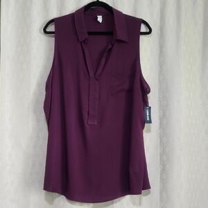 NWT Old Navy Sleeveless Plummy Mummy Rayon Top